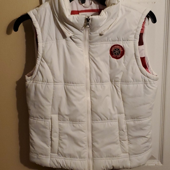 Aeropostale Jackets & Blazers - Aeropostale brand White Vest with stripes inside